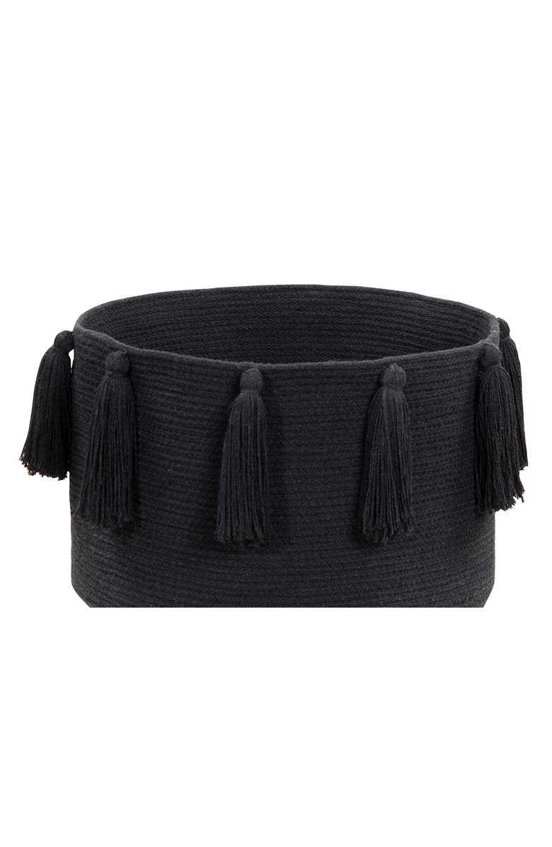 Lorena Canals Tassel Basket, Alternate, color, 