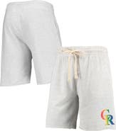 CONCEPTS SPORT Men's Concepts Sport Oatmeal Colorado Rockies Mainstream Logo Terry Tri-Blend Shorts