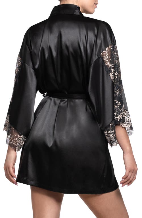 In Bloom By Jonquil Aviva Short Robe In Black
