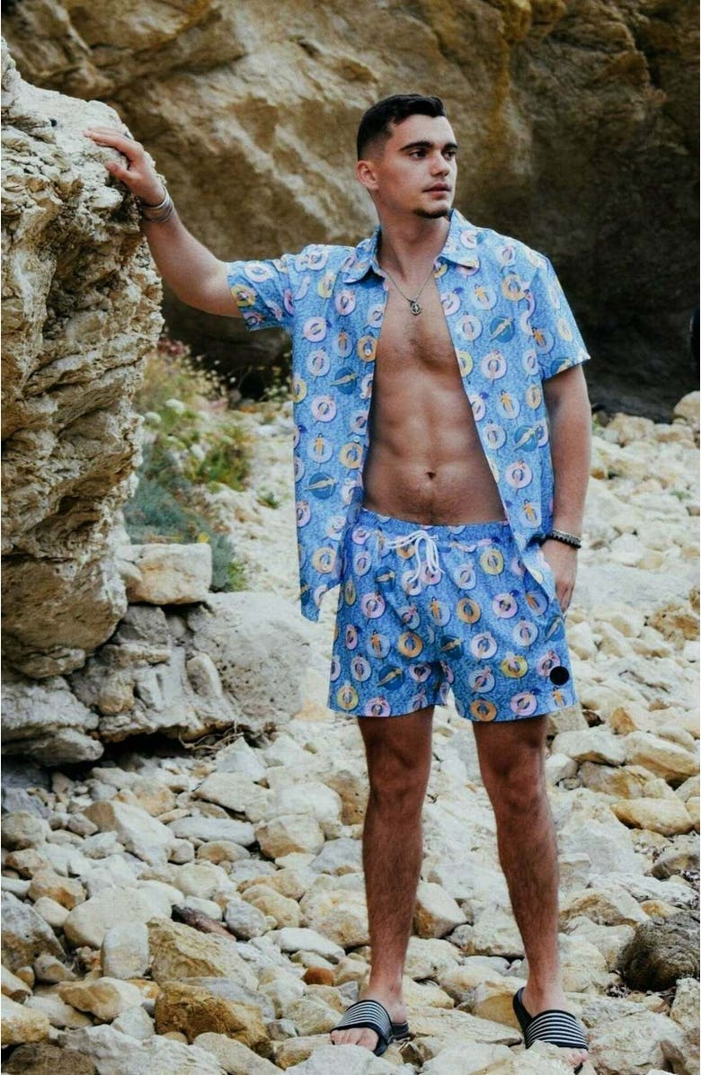 OOSC Poolside Men's Short Sleeve Shirt, Alternate, color, Multi