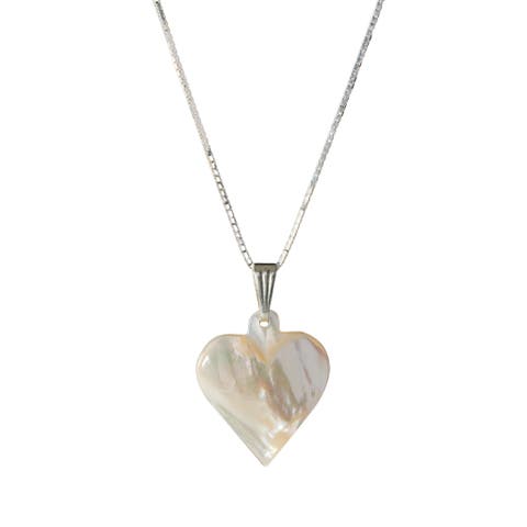 Mother of Pearl Heart Pendant Necklace