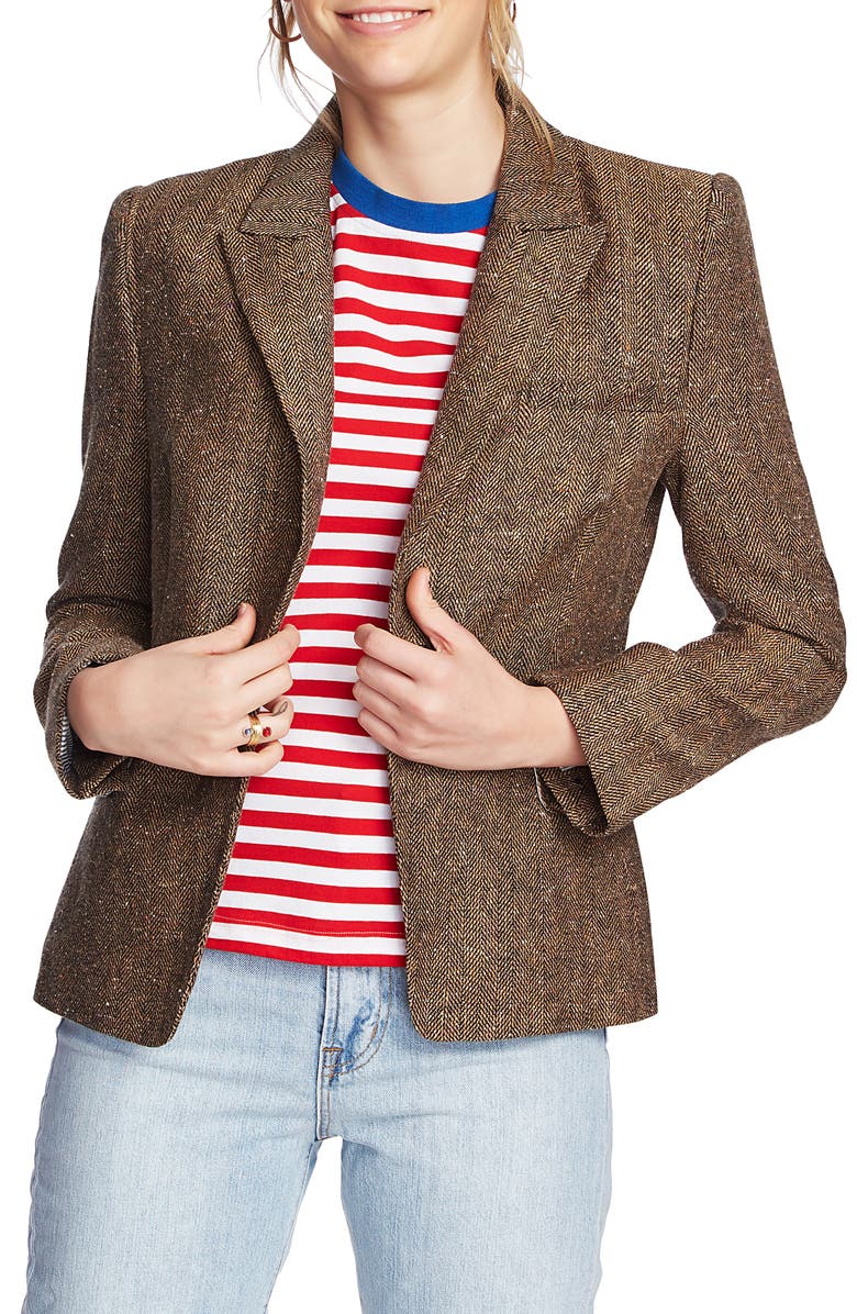 Court & Rowe Herringbone Tweed Blazer, Main, color, 