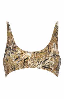 Free People Printed Farrah Bralette Bikini Top