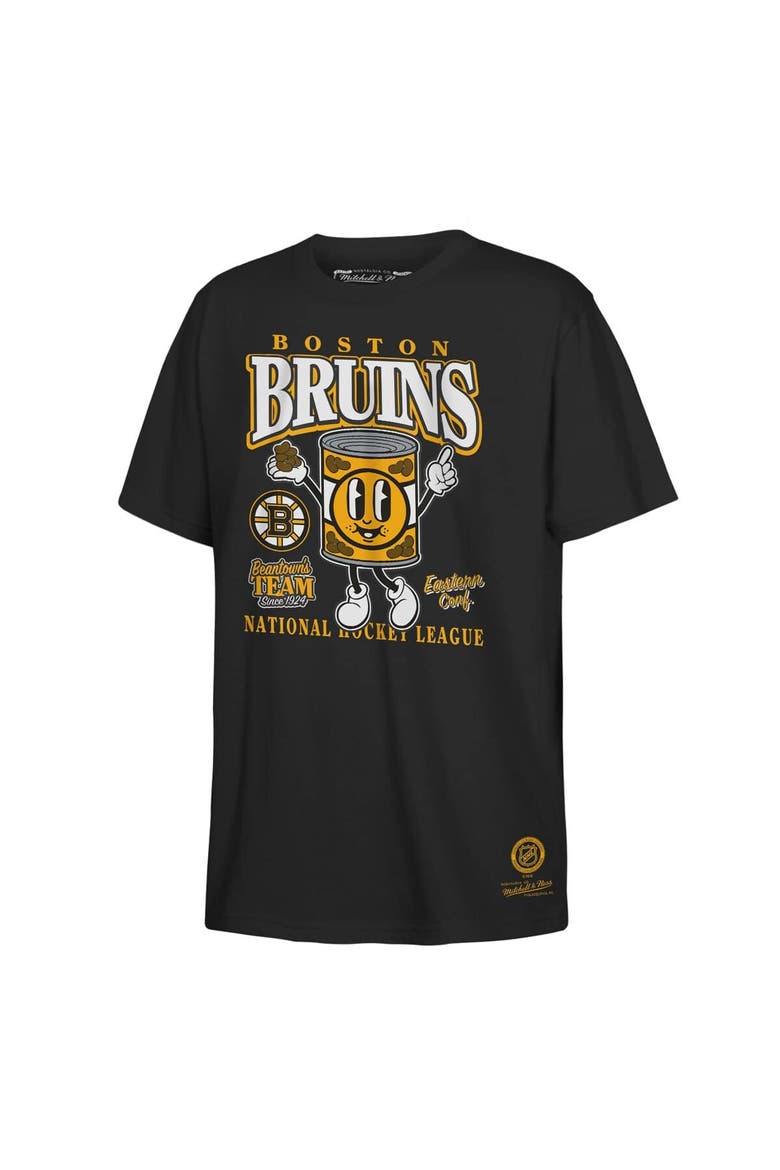 Youth Mitchell & Ness Black Boston Bruins Concession Stand T-Shirt, Alternate, color, Black