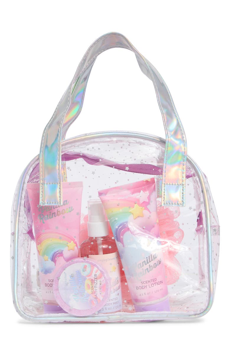 SIMPLE PLEASURES Kids' Spa Tote Bath Gift Set, Alternate, color, Multi