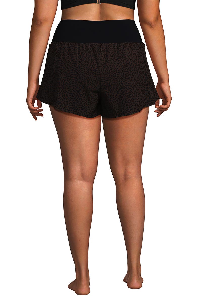 Lands' End Plus Size 3" Pinchless Flutter Swim Short with Panty, Alternate, color, 