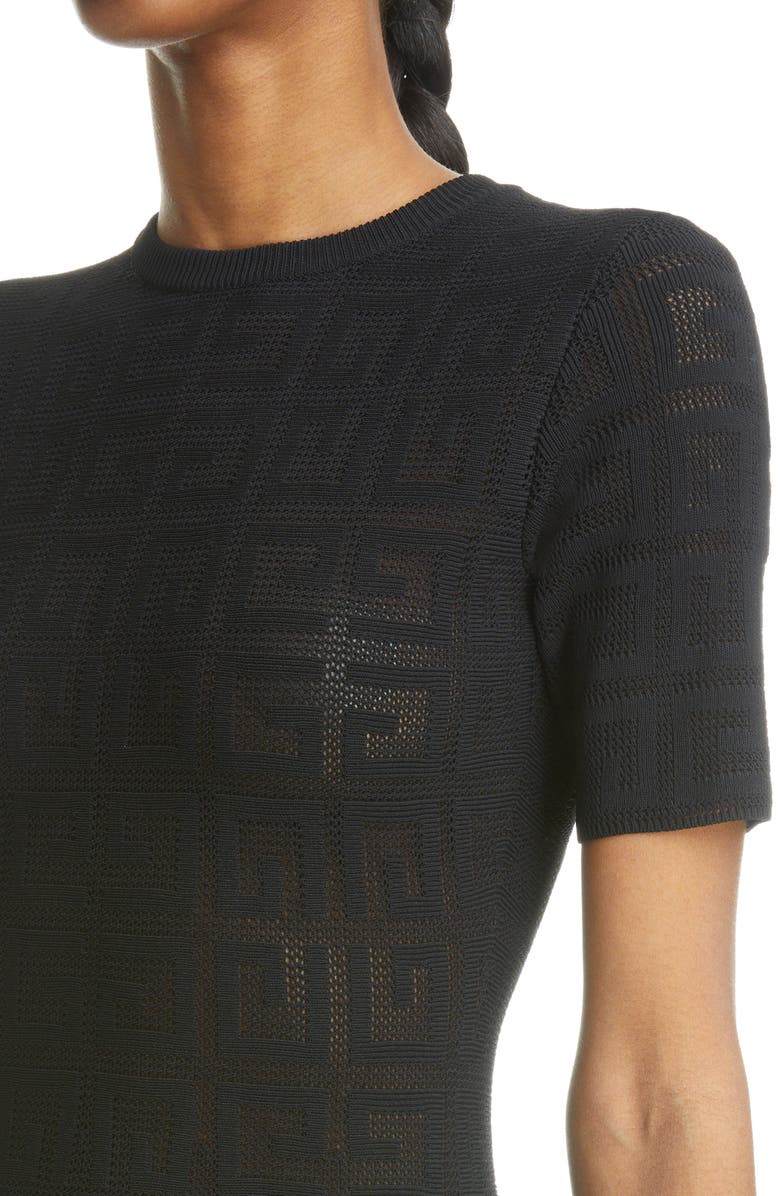 Givenchy 4G Logo Knit Minidress, Alternate, color, 