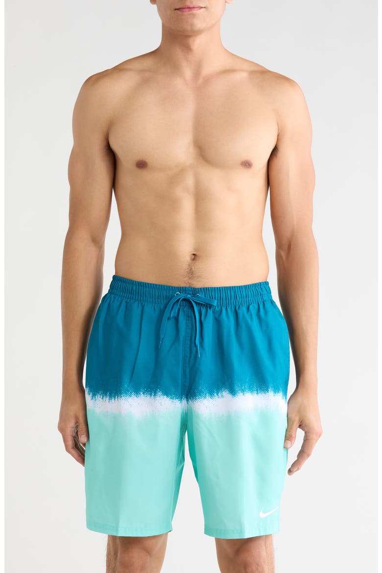 9-Inch Volley Swim Trunks, Main, color, BLEACHED TURQUOISE