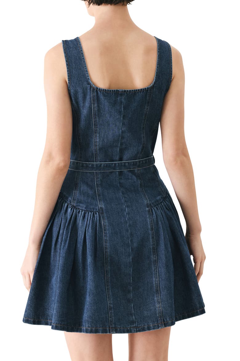 Denim Minidress, Alternate, color, INDIGO