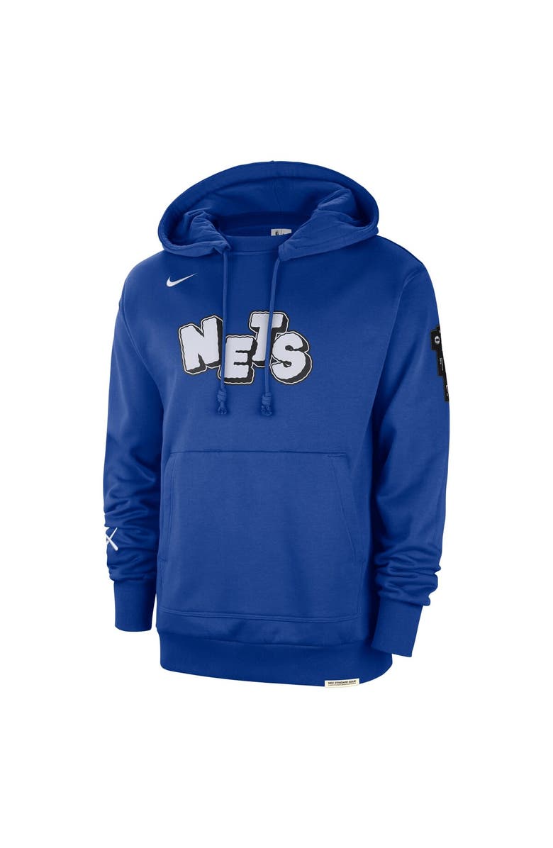 Nike Men's Nike Blue Brooklyn Nets 2023/24 City Edition Courtside Standard Issue Pullover Hoodie, Alternate, color, 