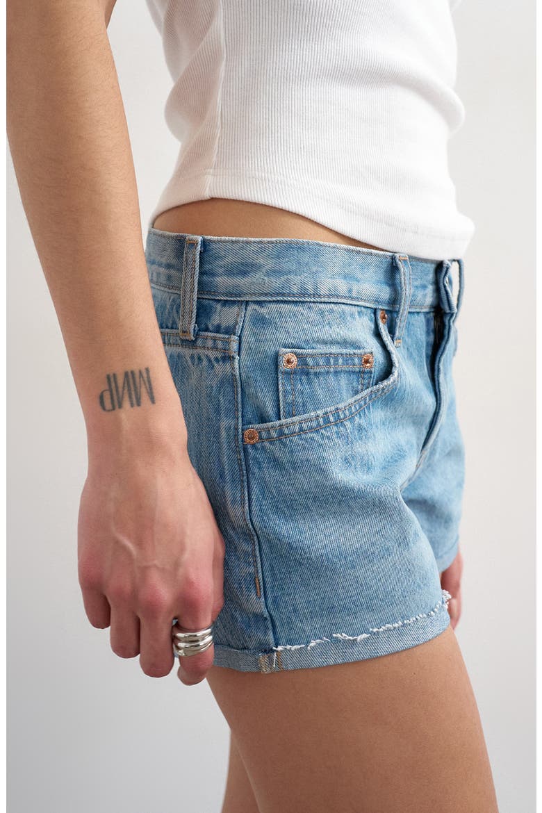 Ultrashort Denim Shorts, Alternate, color, MEDIUM BLUE