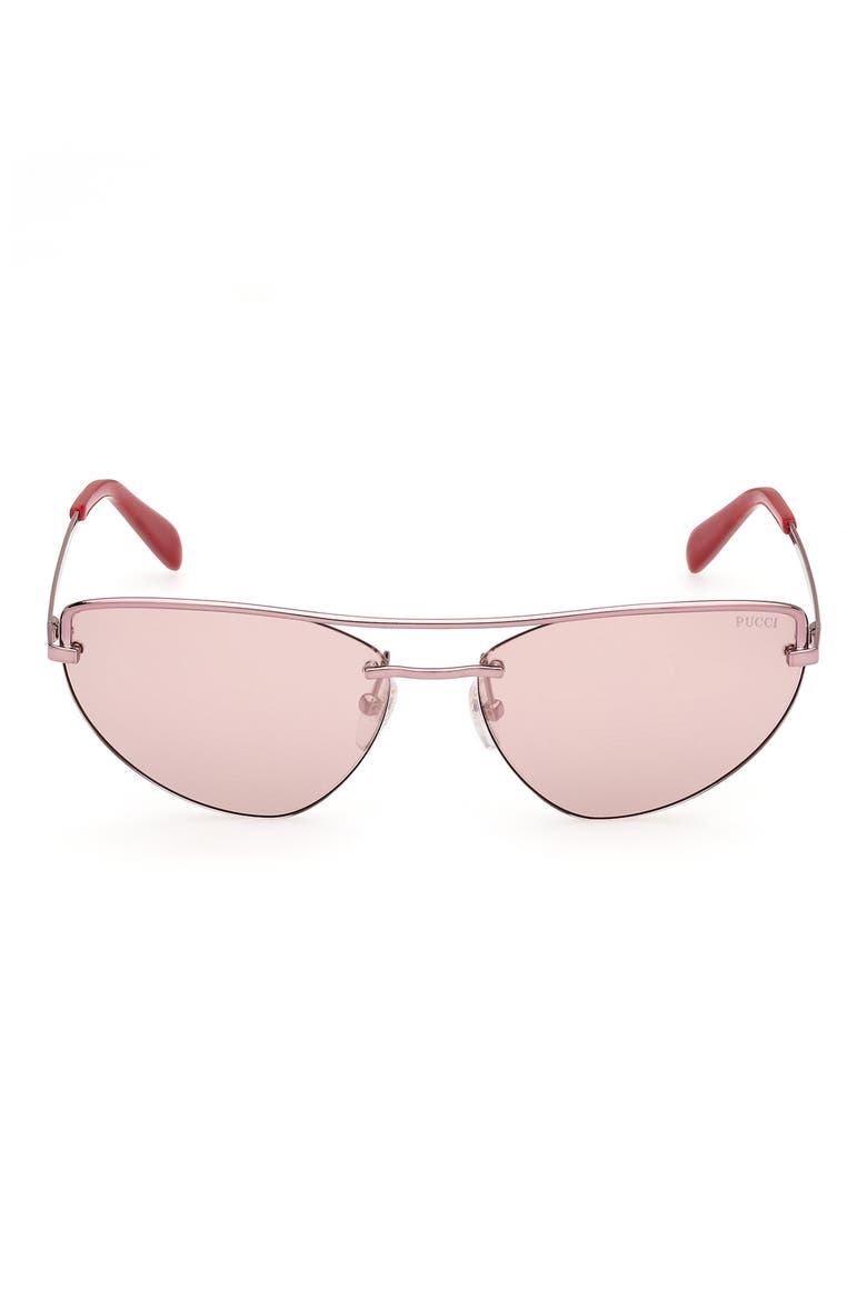 59mm Cat Eye Sunglasses, Main, color, SHINY PINK / BORDEAUX MIRROR