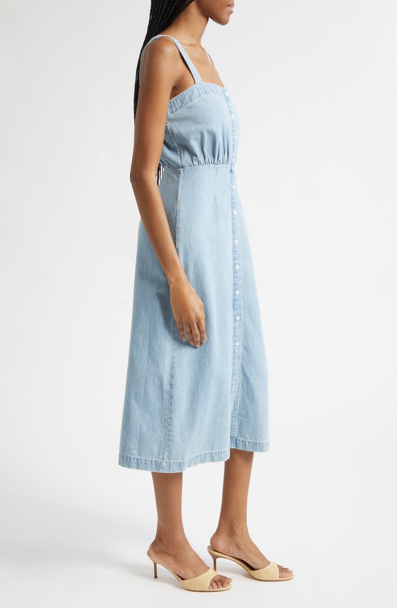 Veronica Beard Delondra Denim Sundress, Alternate, color, Big Splash