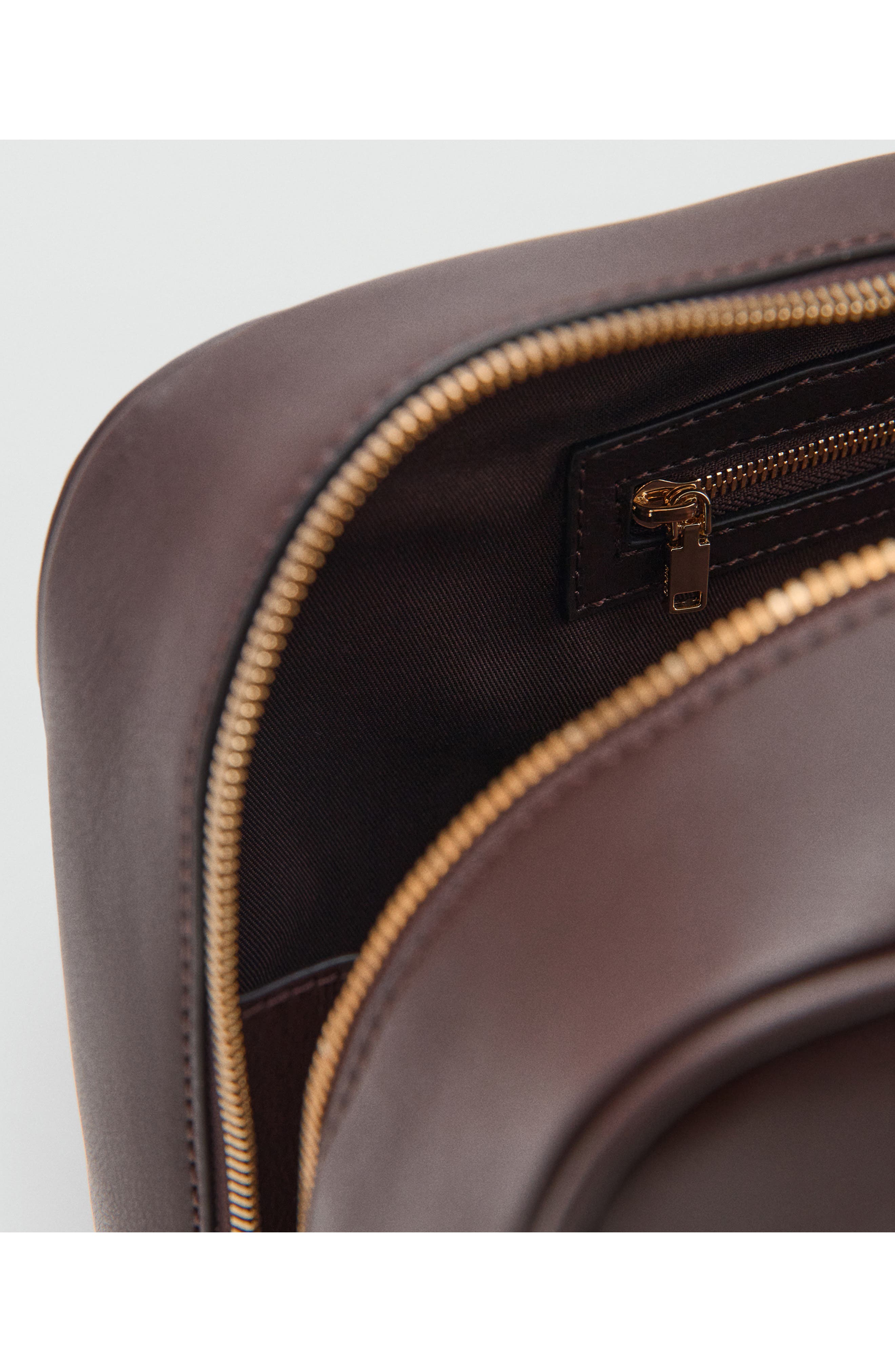 MANGO Faux Leather Bowling Bag, Alternate, color, 