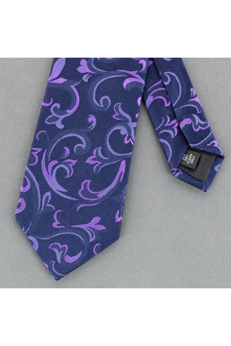 Christian the Romantic Brocade Silk Necktie, Alternate, color, Purple
