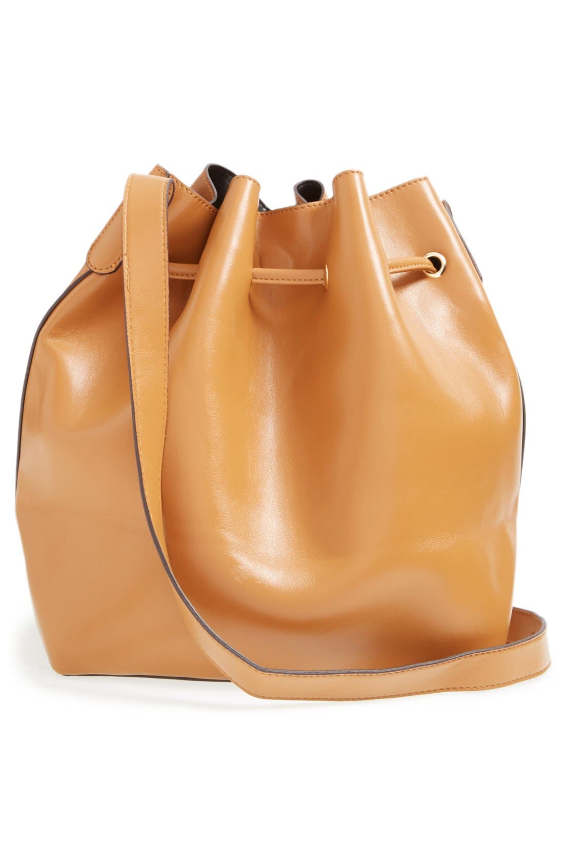 Sole Society 'Nevin' Faux Leather Drawstring Bucket Bag, Alternate, color, 
