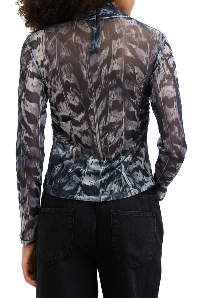 Tia Long Sleeve Mesh Top, Alternate, color, INEZ BLUE