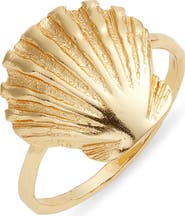 Kiara by Ki-ele Golden Sunrise Shell Ring