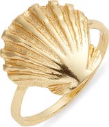 Kiara by Ki-ele Golden Sunrise Shell Ring