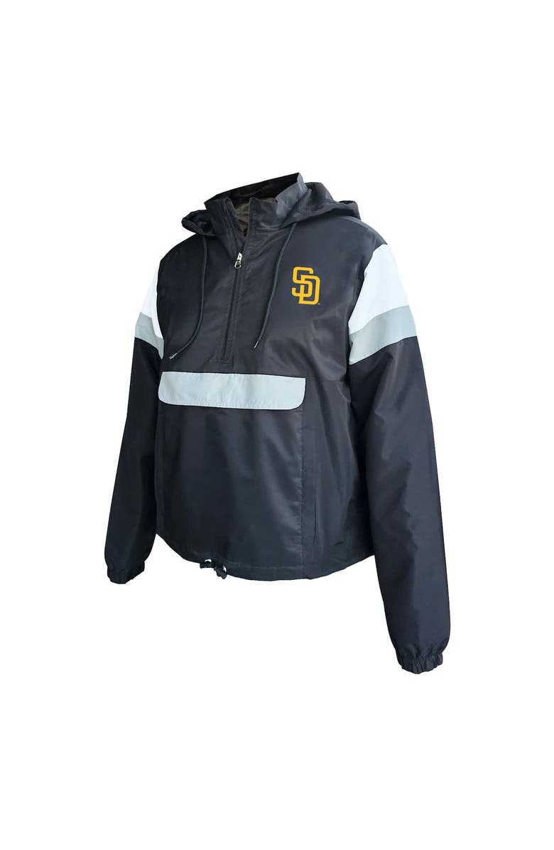 PROFILE Women's Profile Black San Diego Padres Plus Size Anorak Hoodie Quarter-Zip Pullover, Alternate, color, Black