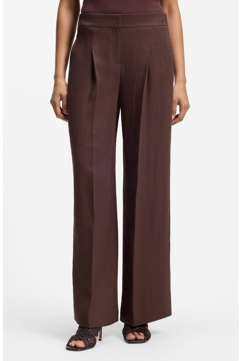 Tiana Linen Blend Wide Leg Pants, Main, color, MOCHA