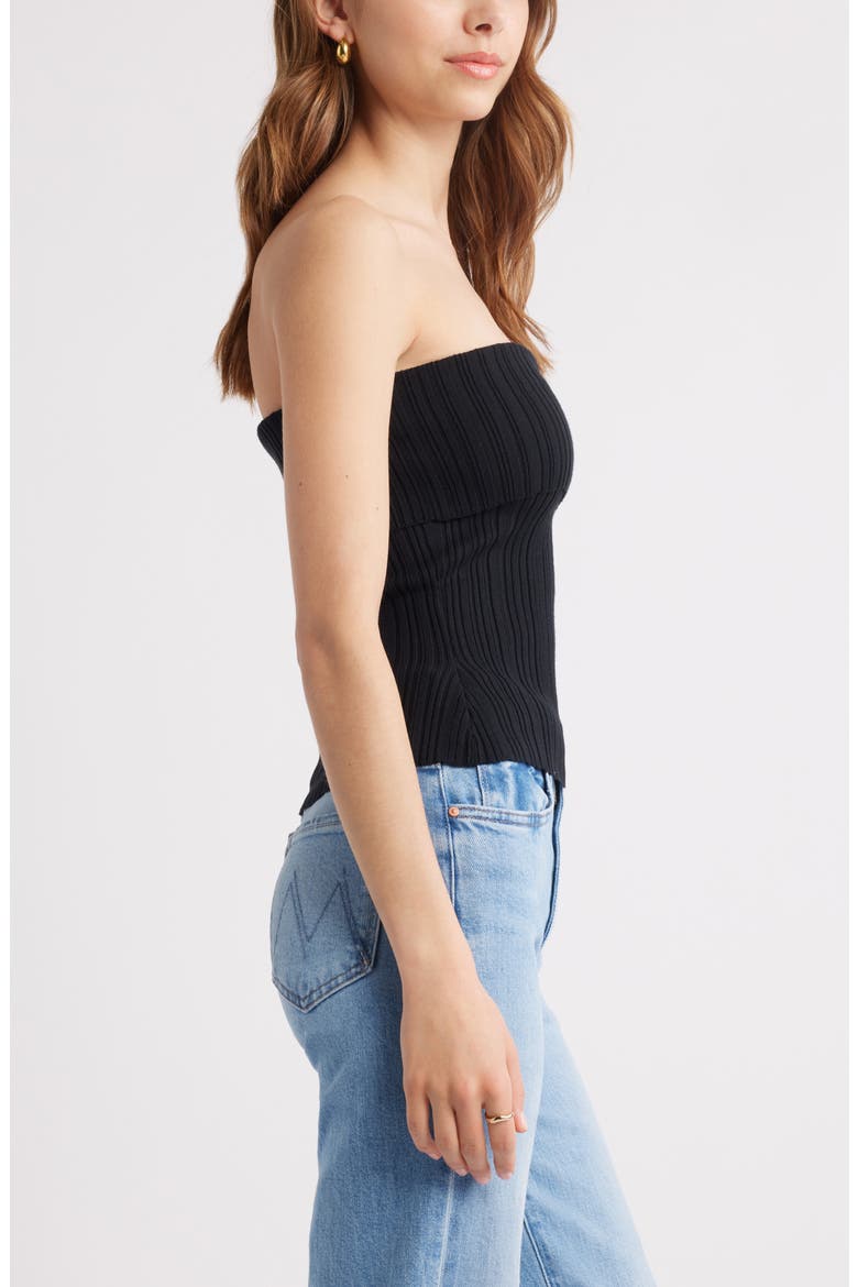 Rib Tube Top, Alternate, color, BLACK