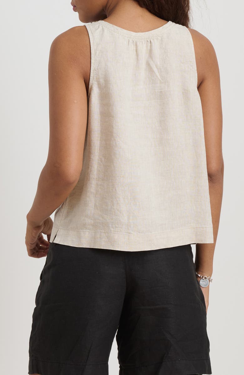 Alex Mill Sidney Sleeveless Linen Button-Up Top, Alternate, color, Flax