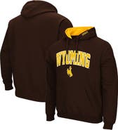COLOSSEUM Men's Colosseum Brown Wyoming Cowboys Arch and Logo Pullover Hoodie