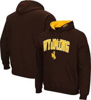 COLOSSEUM Men's Colosseum Brown Wyoming Cowboys Arch and Logo Pullover Hoodie