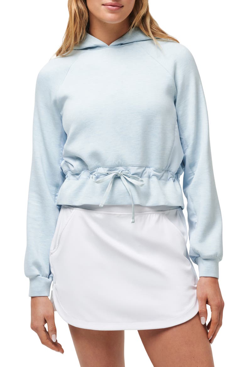 Golden State Drawstring Waist Hoodie, Main, color, HEATHER BABY BLUE