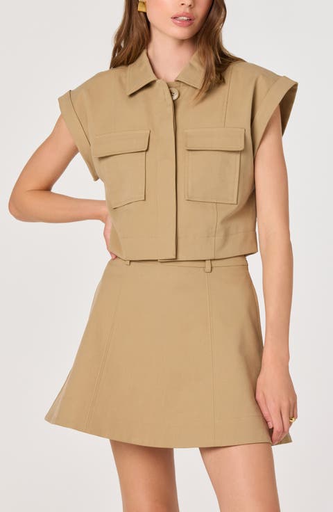 Cairn Placket Button-Up Crop Top