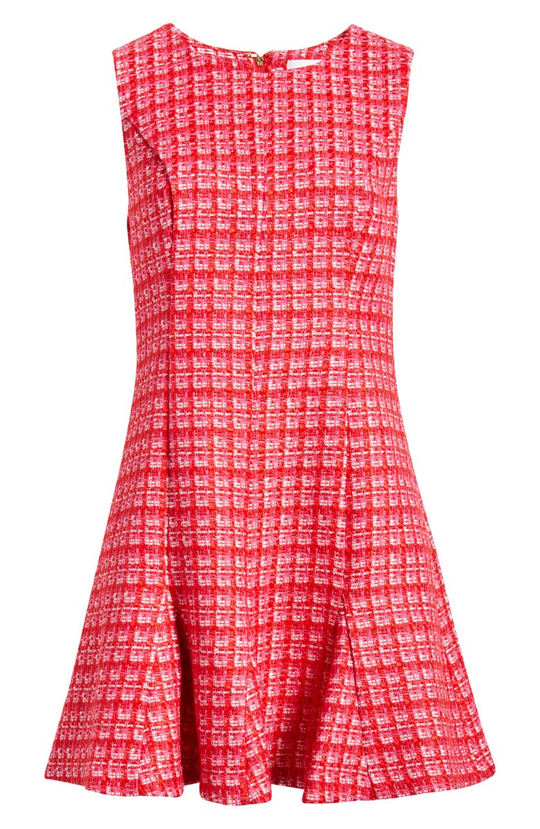 Lilly Pulitzer<sup>®</sup> Enya Bouclé Fit & Flare Dress, Alternate, color, Cranberry Red Fiesta Boucle