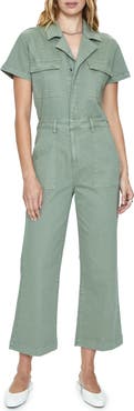 Makenna Stretch Cotton Utility Jumpsuit