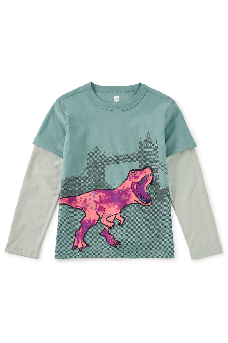 Tower Bridge T. Rex Layered Tee, Main, color, Marsh