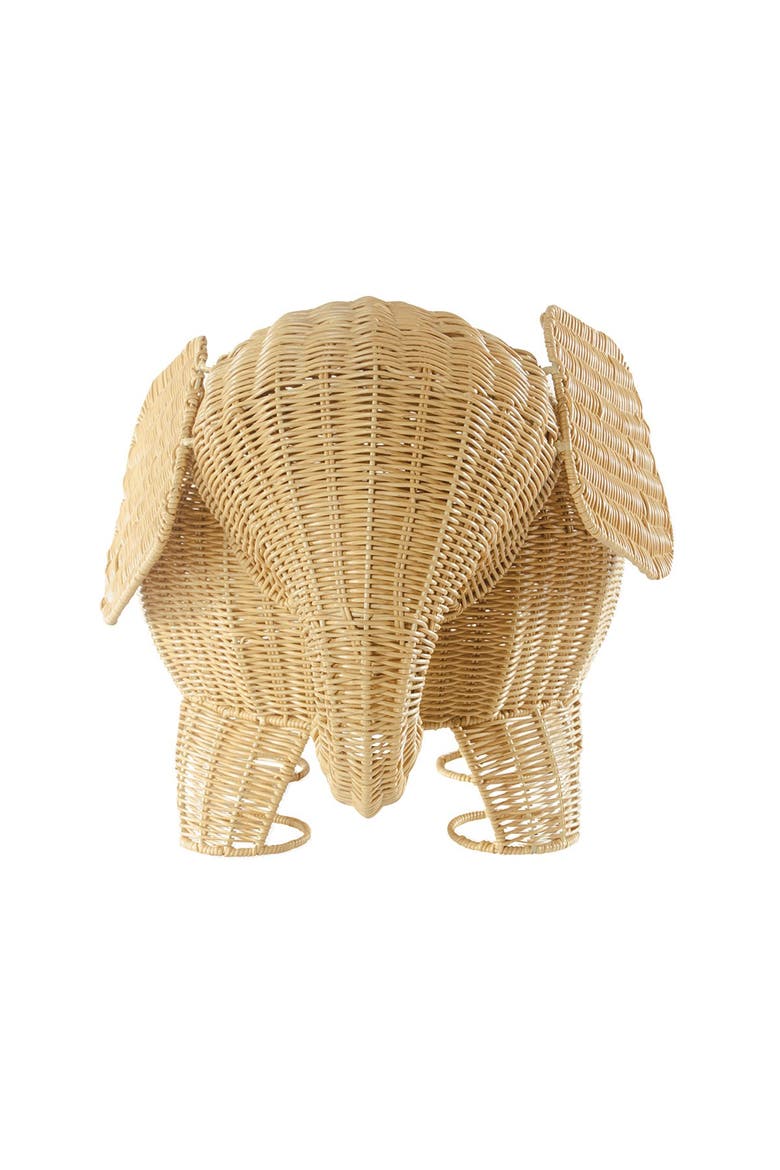 Elephant Washable Wicker Floor Basket, Alternate, color, Brown
