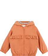 MILES THE LABEL Kids' Sunrise Hooded Waterproof Recycled Polyester Raincoat