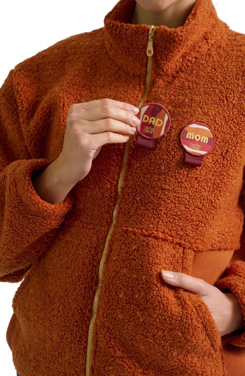 Zzdnu Cache Couer Sasha Maternity & Babywearing Fleece Jacket In Brown