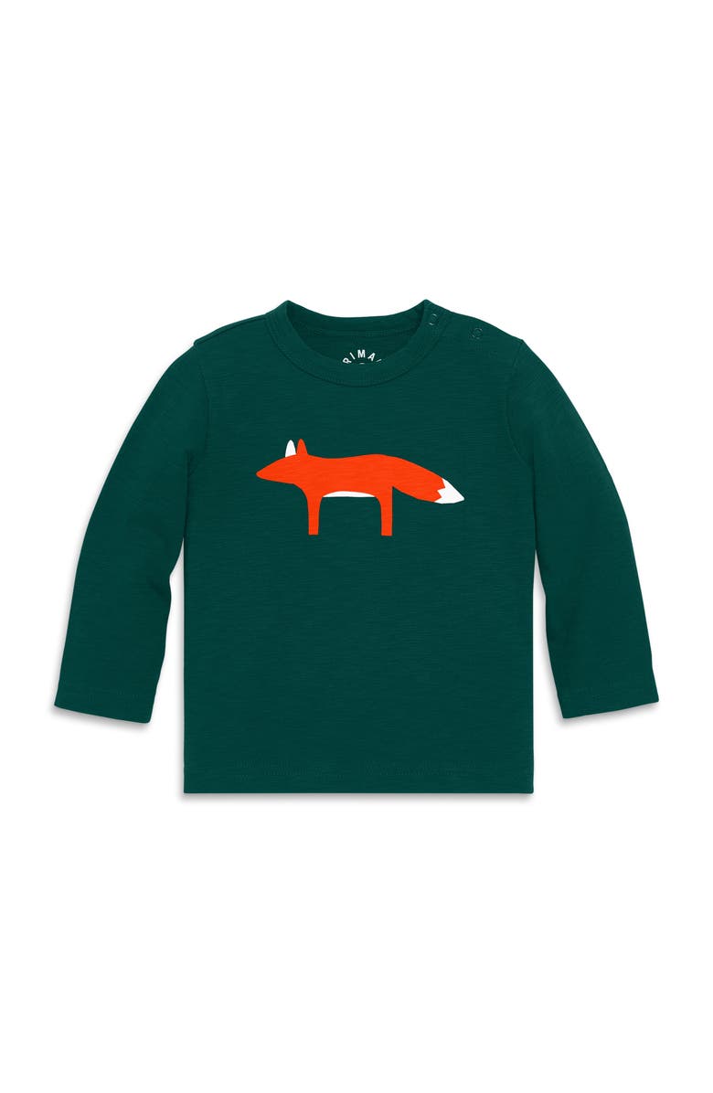Primary Baby Long Sleeve Fox Tee, Alternate, color, 
