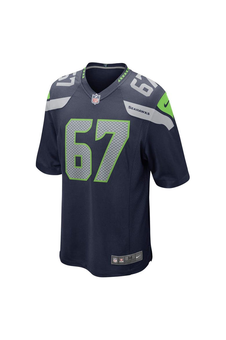 Men's Nike Charles Cross Navy Seattle Seahawks Player Game Jersey, Alternate, color, Navy