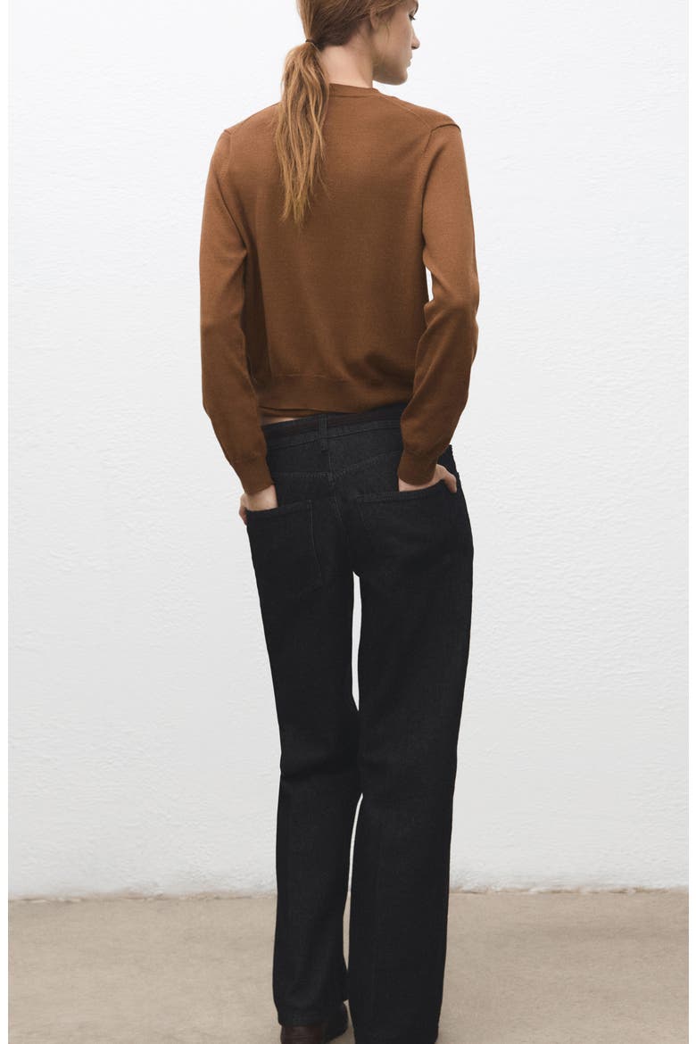 Wool & Cotton Cardigan, Alternate, color, TOBACCO BROWN