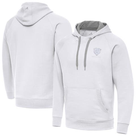 Men's Antigua White Chicago Bears Victory Pullover Hoodie