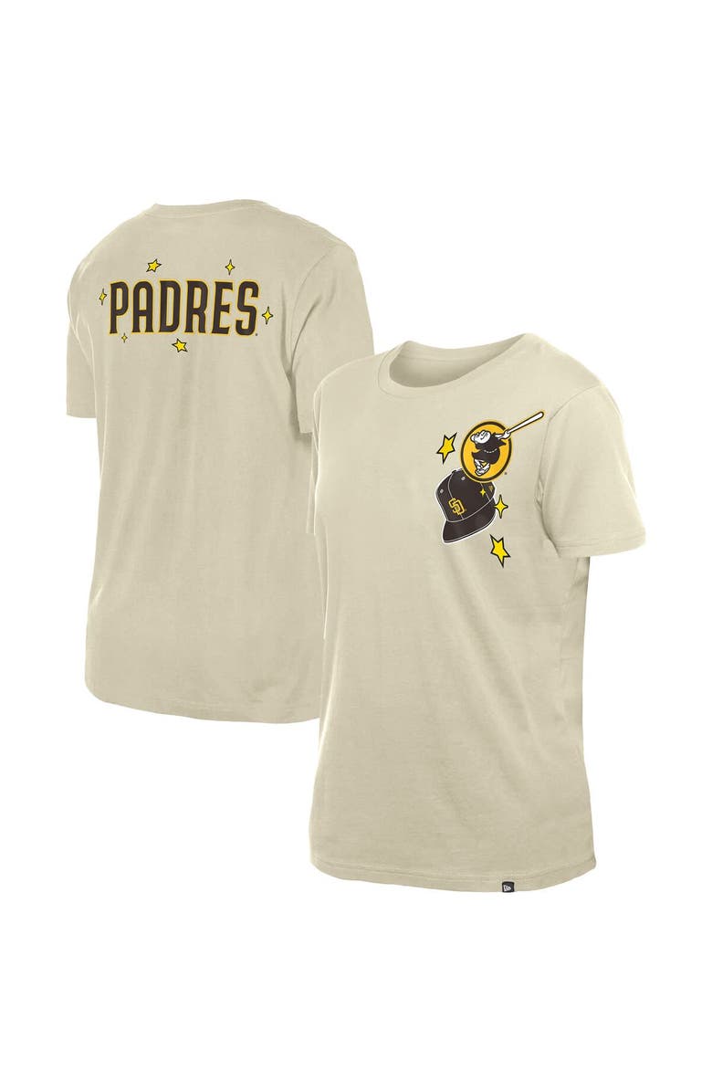 New Era Women's New Era Cream San Diego Padres Stars & Cap T-Shirt, Main, color, Cream