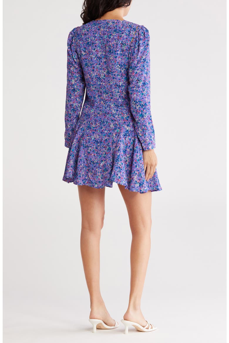 Rowley Pleated Long Sleeve Dress, Alternate, color, DEEP LAVENDER MULTI