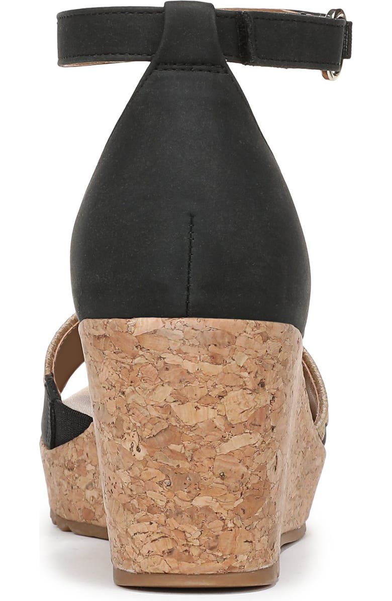 Naturalizer Olly Platform Wedge Sandal, Alternate, color, Black Faux Leather