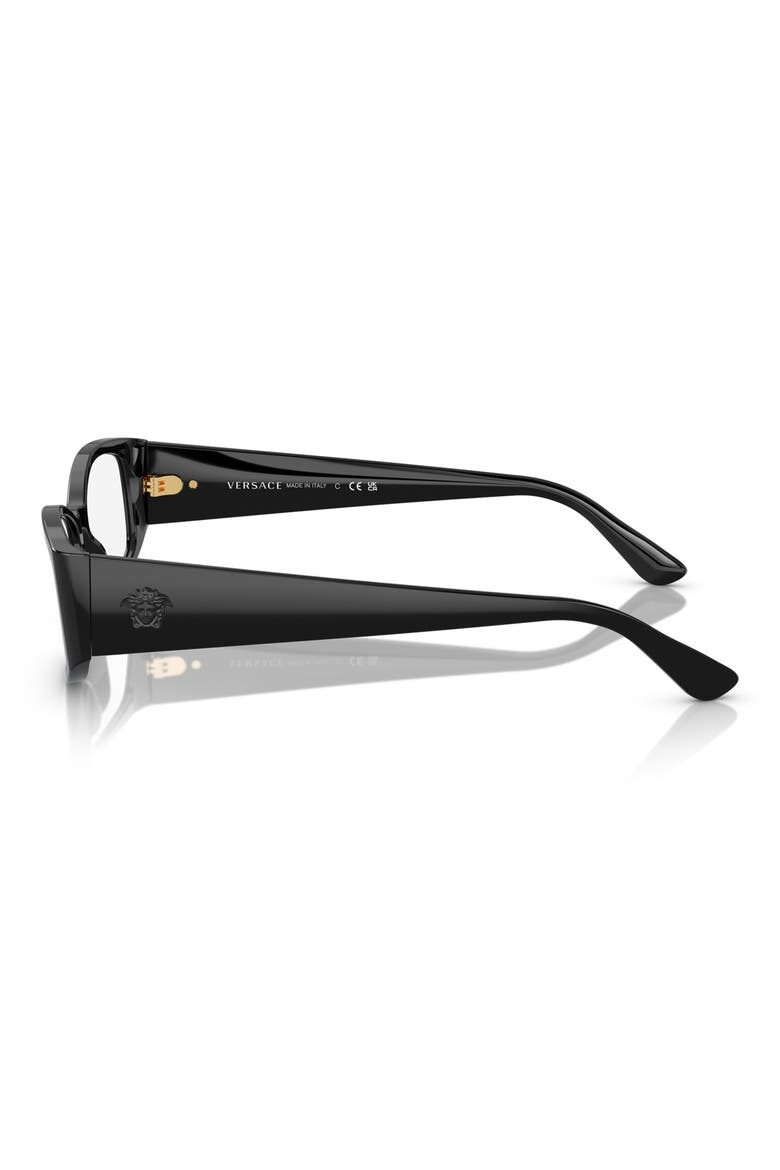 54mm Rectangular Optical Glasses, Alternate, color, BLACK