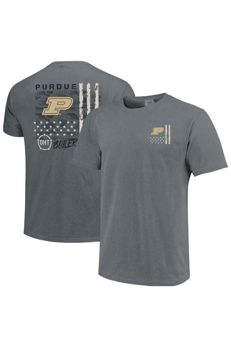 Men's  Gray Purdue Boilermakers Comfort Colors OHT Camo Overlay T-Shirt, Main, color, Gray