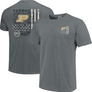 IMAGE ONE Men's Gray Purdue Boilermakers Comfort Colors OHT Camo Overlay T-Shirt