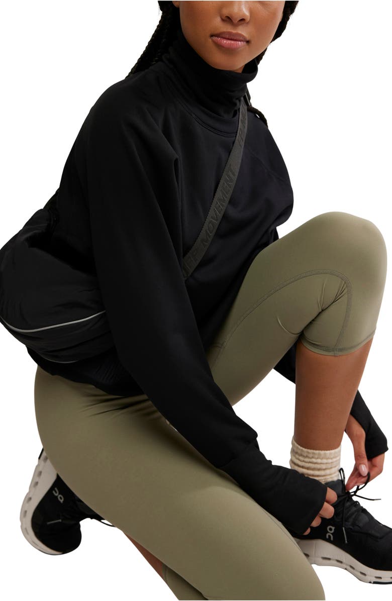 Free People Keepin' Cozy Run Pullover, Alternate, color, Black