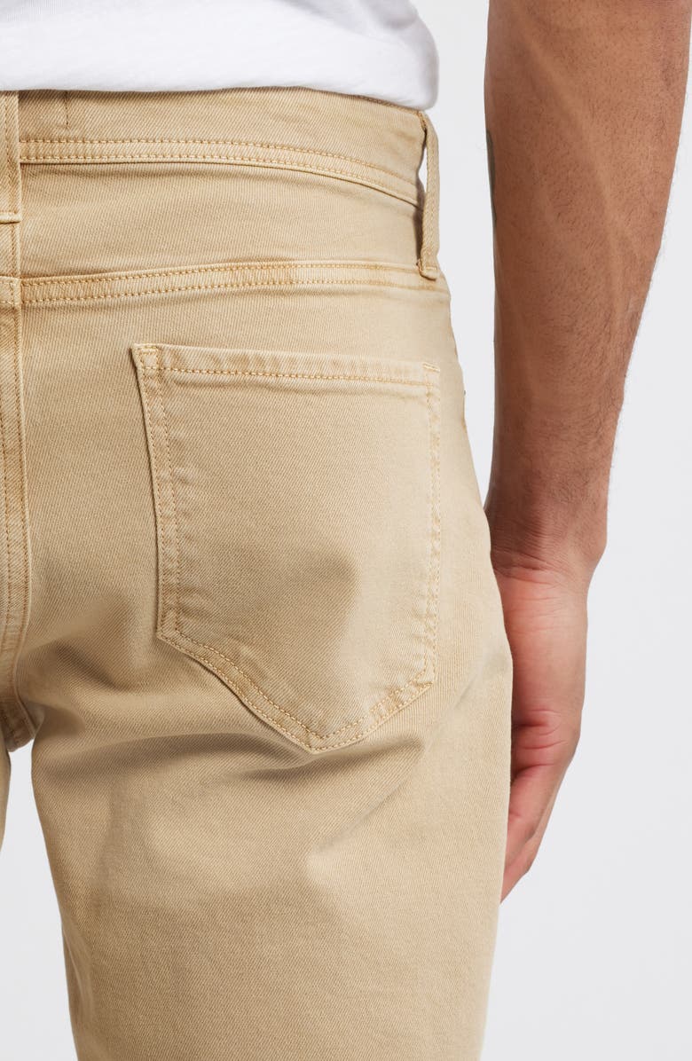 Nordstrom Straight Leg Stretch Cotton Jeans, Alternate, color, Tan Gmt Dyed