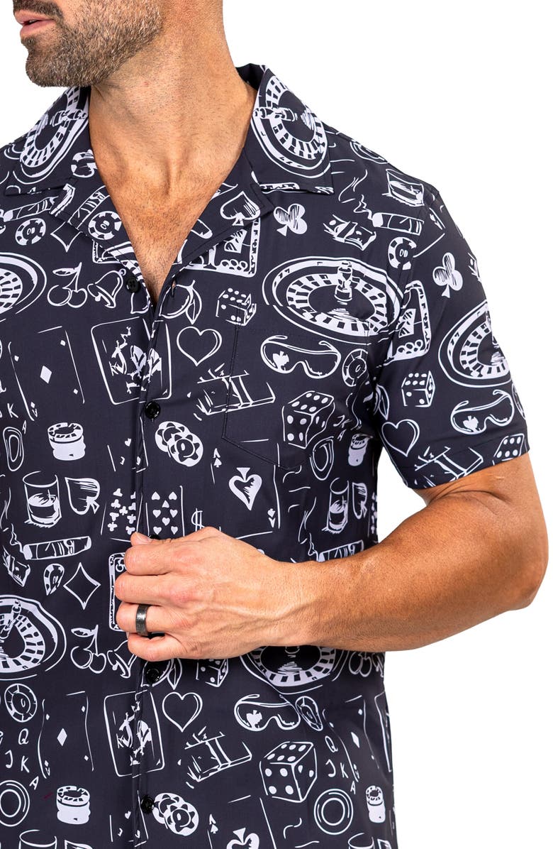 Maceoo Marthy Black Camp Shirt, Alternate, color, 